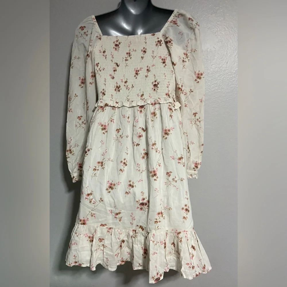 Vineyard Vines Floral Cream Dress